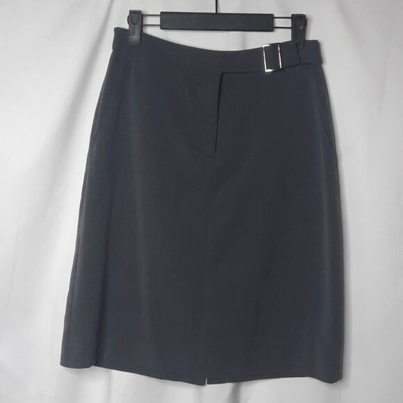 Merona Womens Pencil Skirt Gray Buckle Pockets Size 6 - Picture 1 of 8